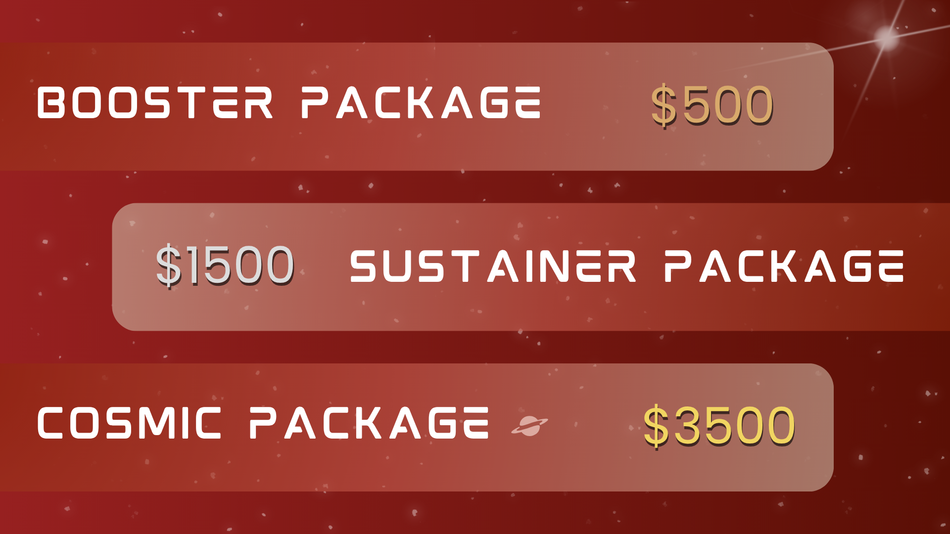 Sponsorship Tiers